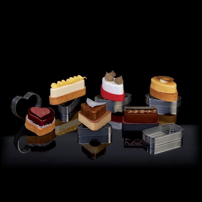 Stainless Steel Pavoni Micro Perforated Ss Cake Ring Triangle 85 X 75 X 20 Mm Xf16