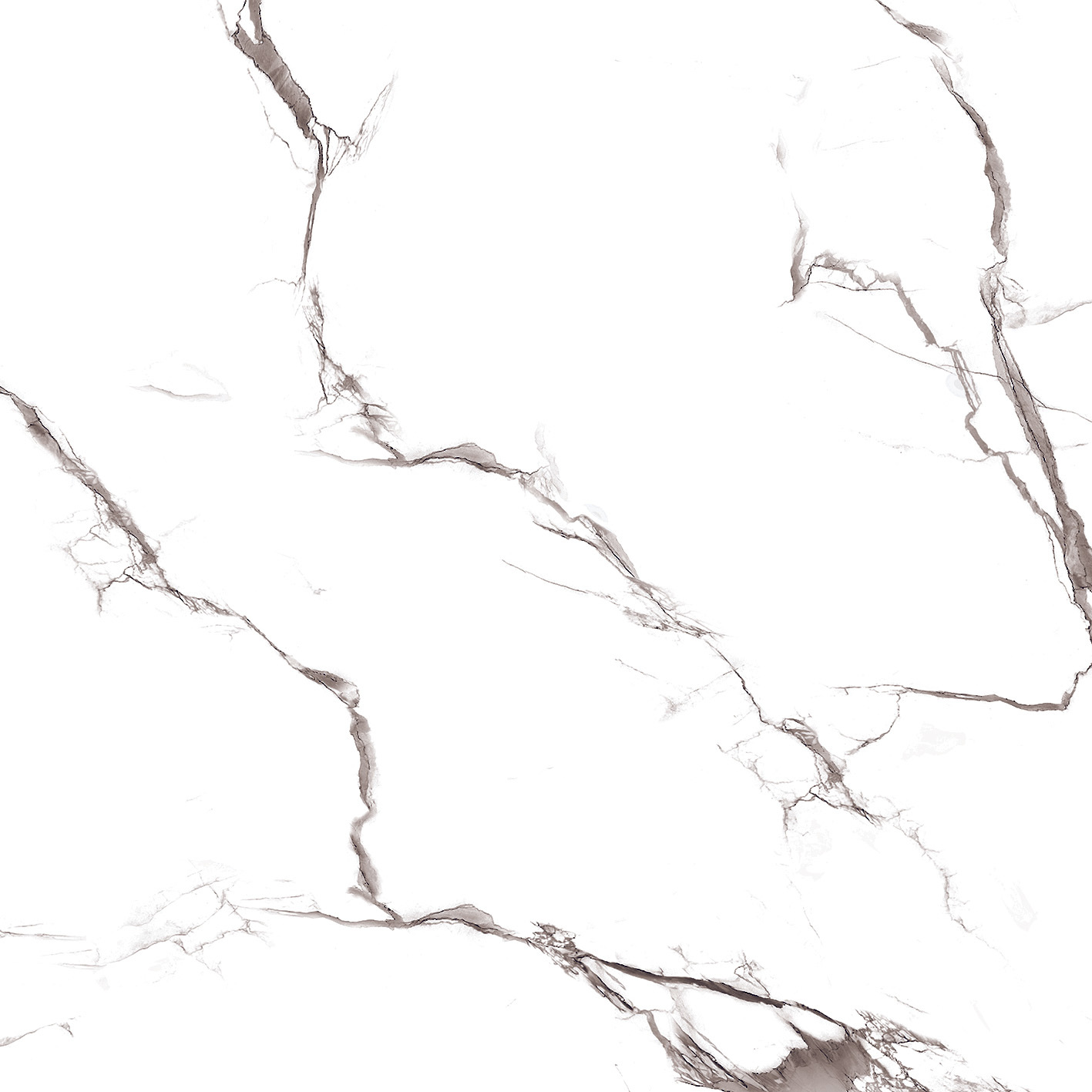 White Tuarkey Snow 600x600mm Glossy Porcelain Tiles