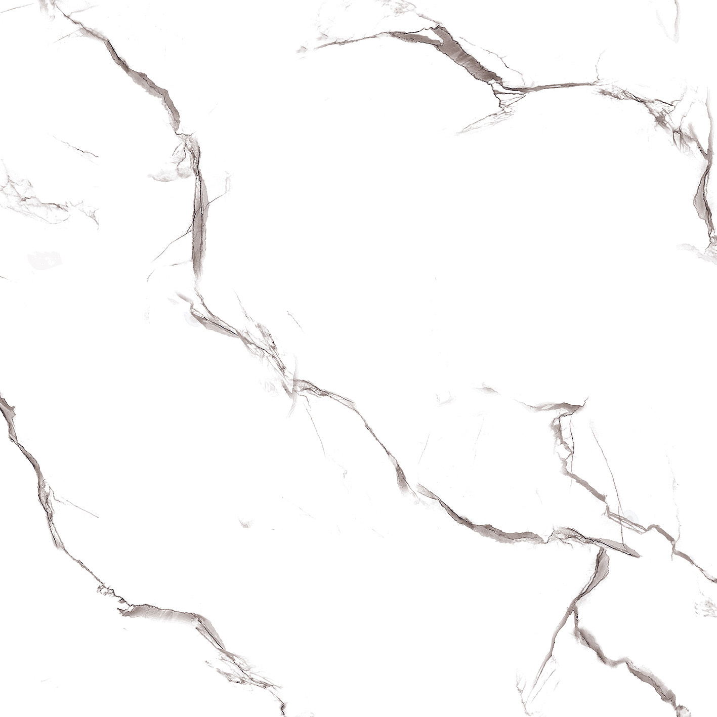 White Tuarkey Snow 600x600mm Glossy Porcelain Tiles