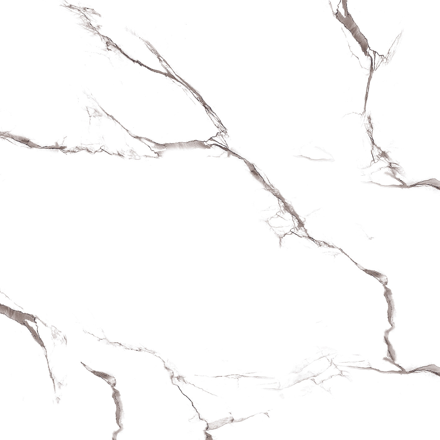 White Tuarkey Snow 600x600mm Glossy Porcelain Tiles