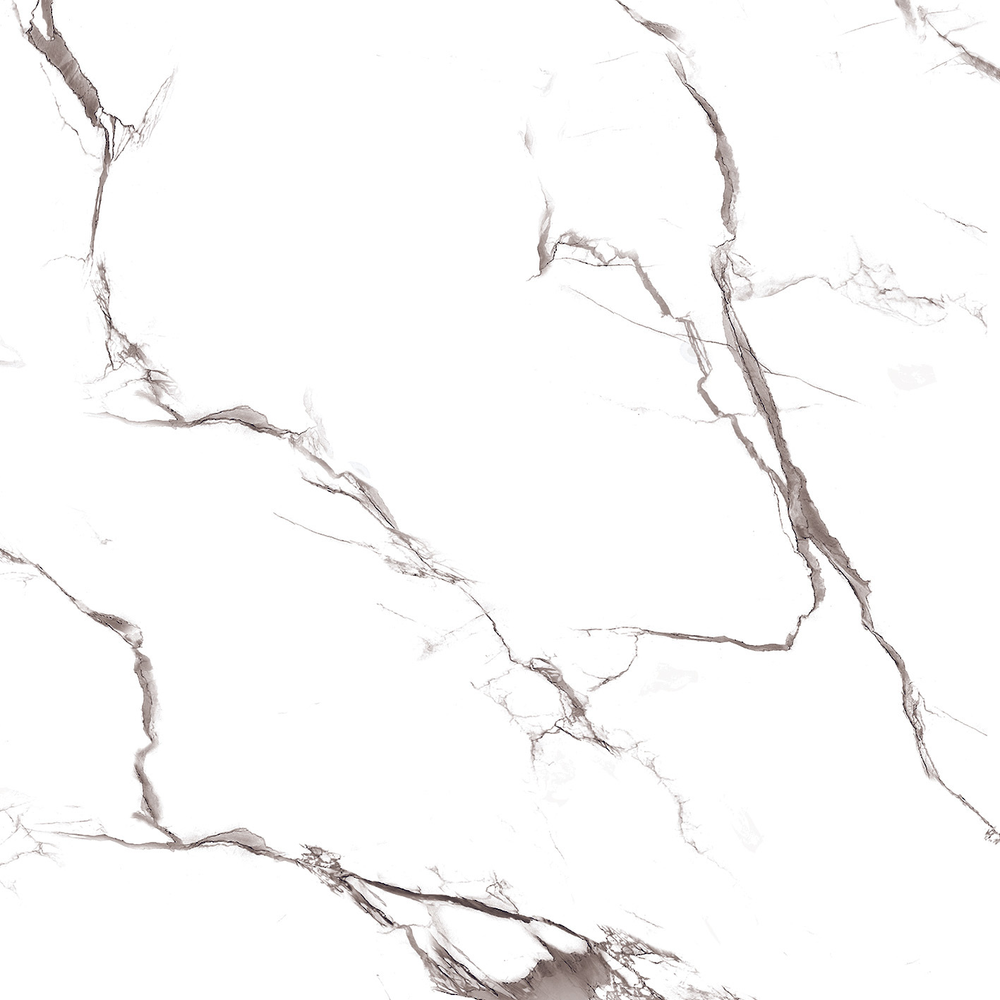 White Tuarkey Snow 600x600mm Glossy Porcelain Tiles