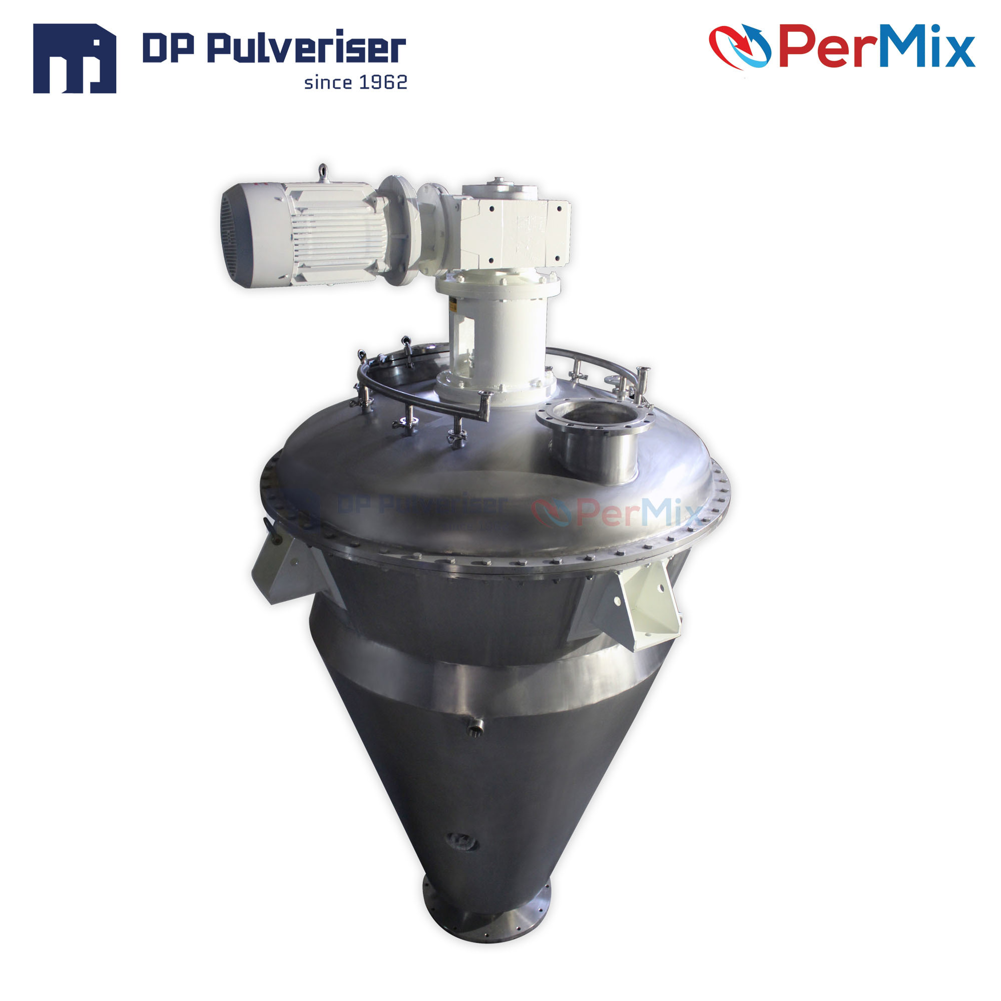 Vertical Ribbon Blender - Stainless Steel, Compact Design, Outer Spiral & Inner Screw For Homogeneous Mixing, Easy Clean With Vacuum Drying Option