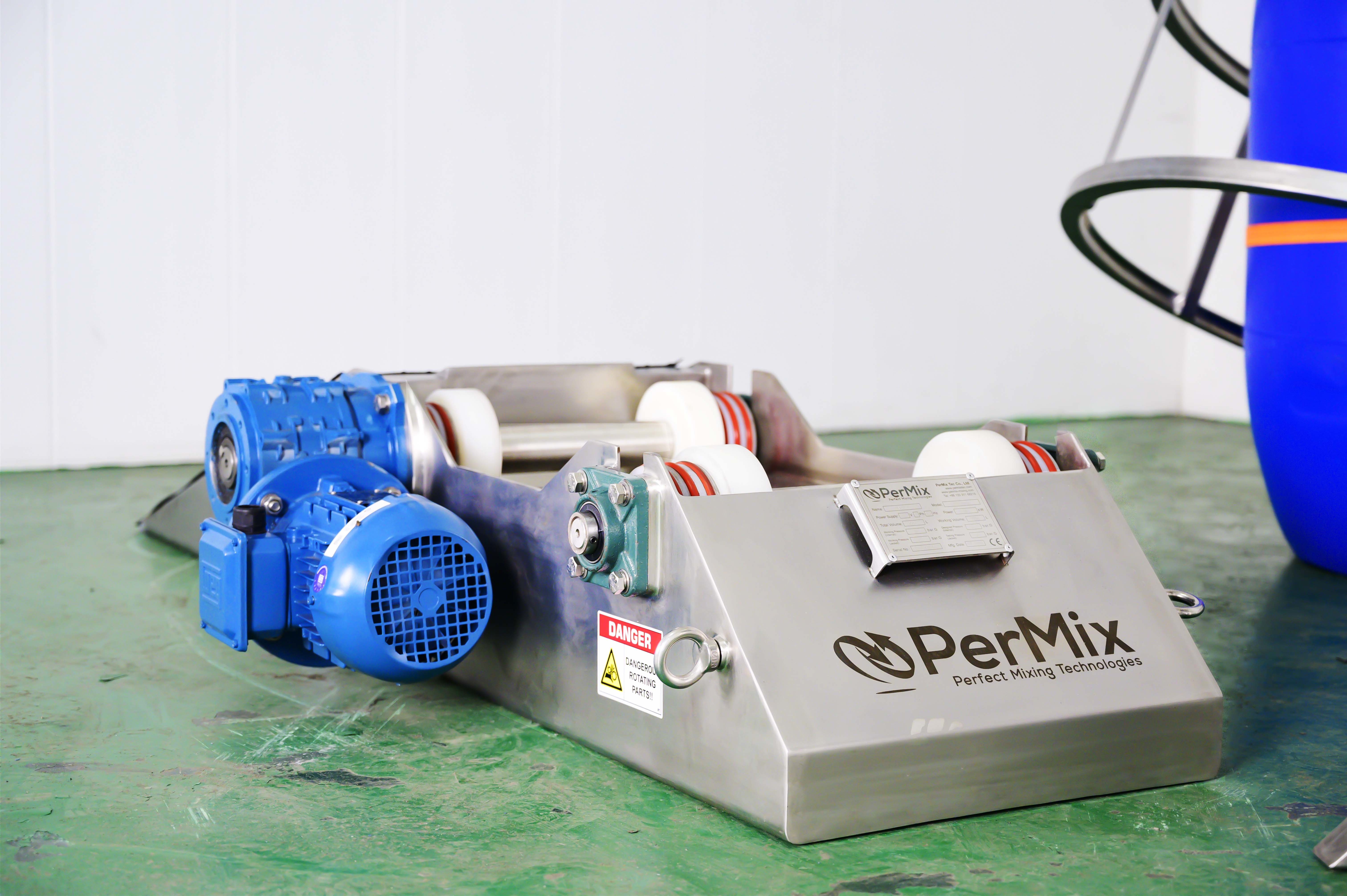 Drum Hoop Mixer - 200l Capacity, Roll-on/roll-off Ramp Drive, Foot Switch/timer | Intensive Mixing For Dry Powders & Granules, Easy Cleaning, Gmp Option