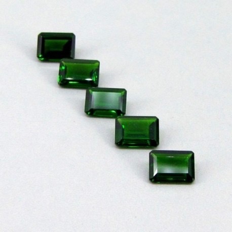 6x8mm Chrome Diopside Faceted Octagon Loose Gemstones Grade: Aaa
