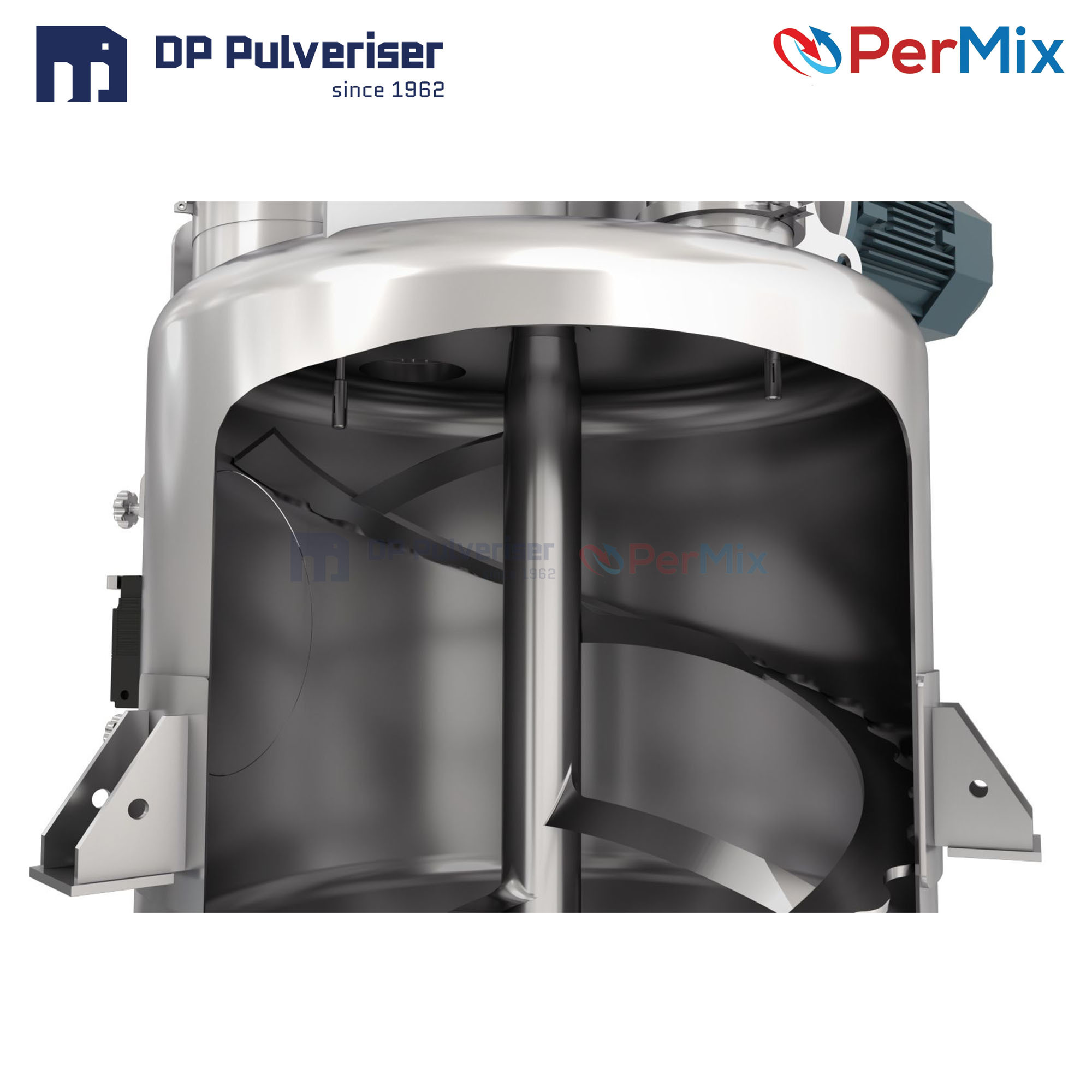 Vertical Segmented Ribbon Mixer