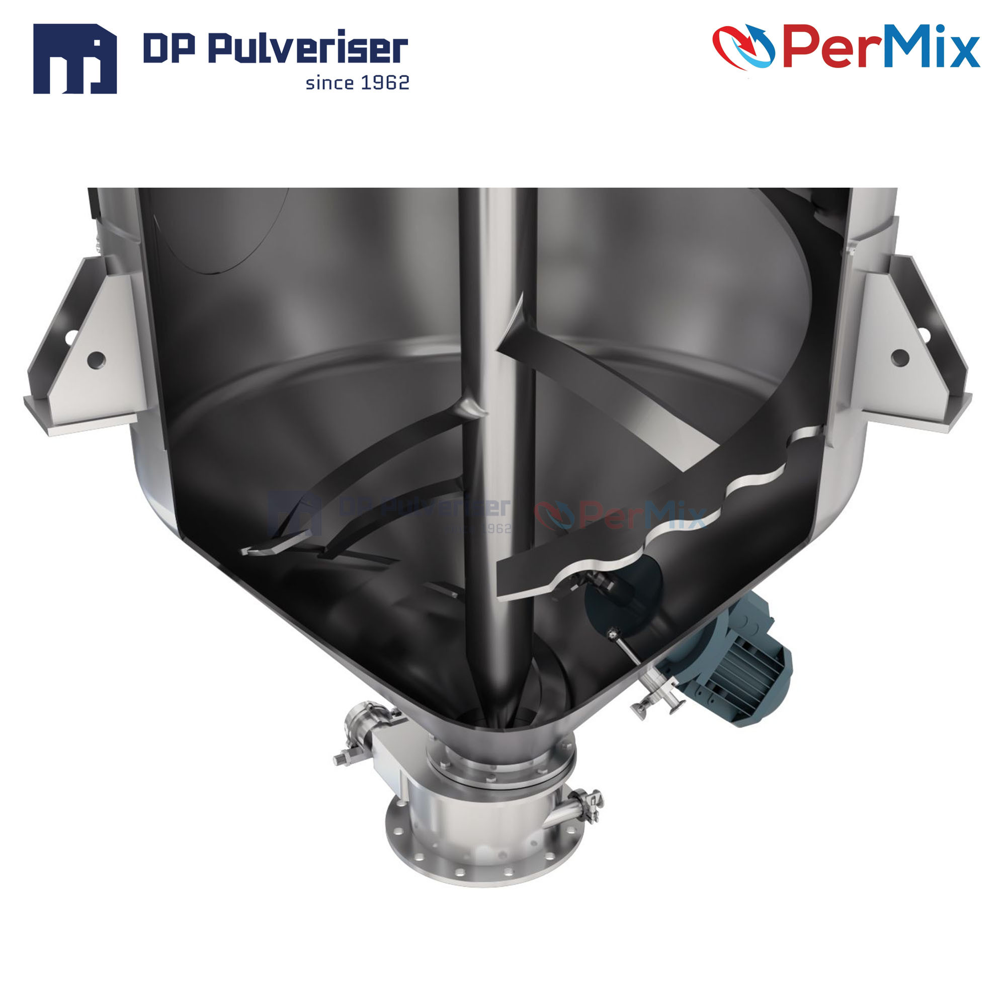 Vertical Segmented Ribbon Mixer