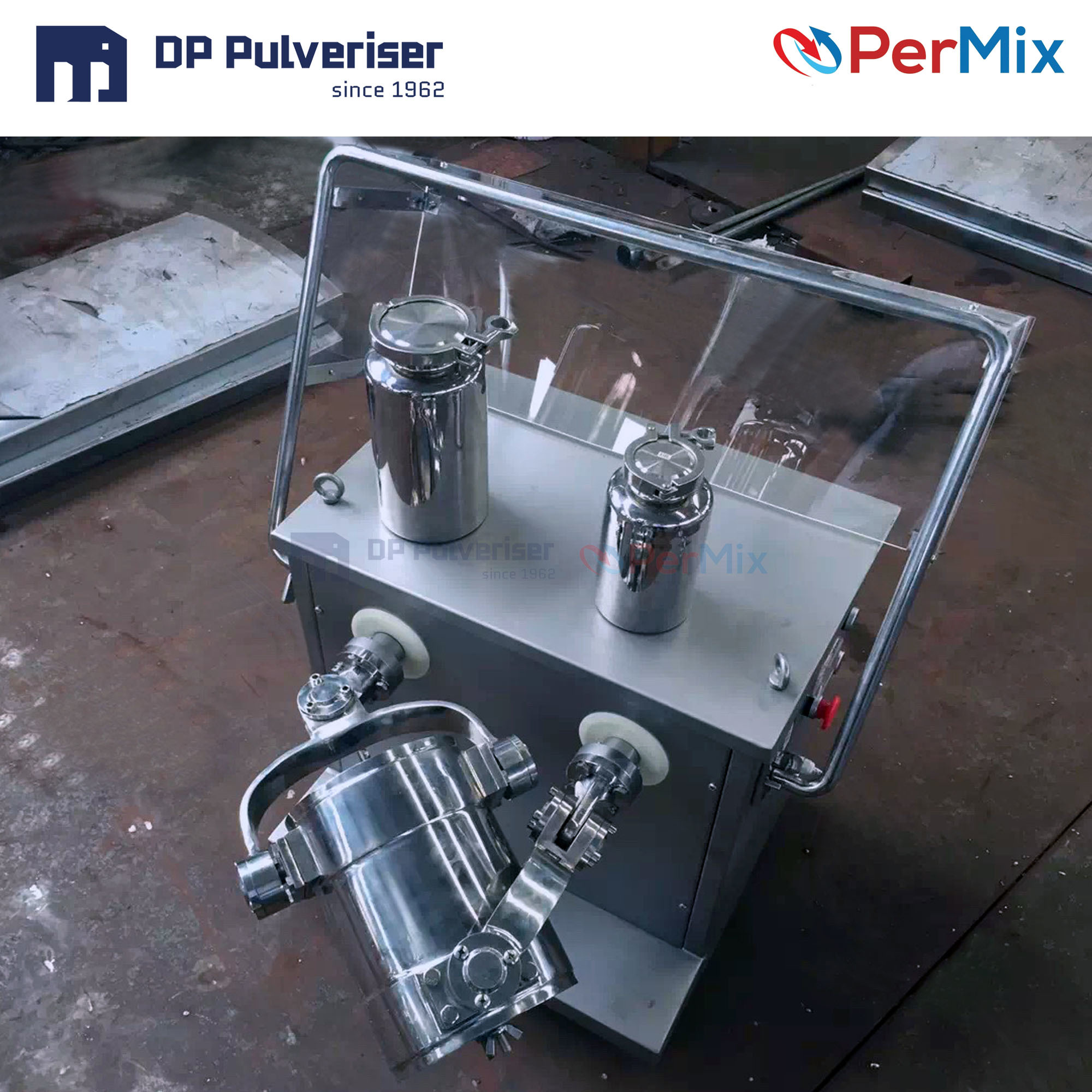 3d Mixer - Stainless Steel, 5-300 Liters Capacity | Gentle Mixing Action, Hygienic Design, Variable Power, Easy Discharge & Cleaning, Safety Cage