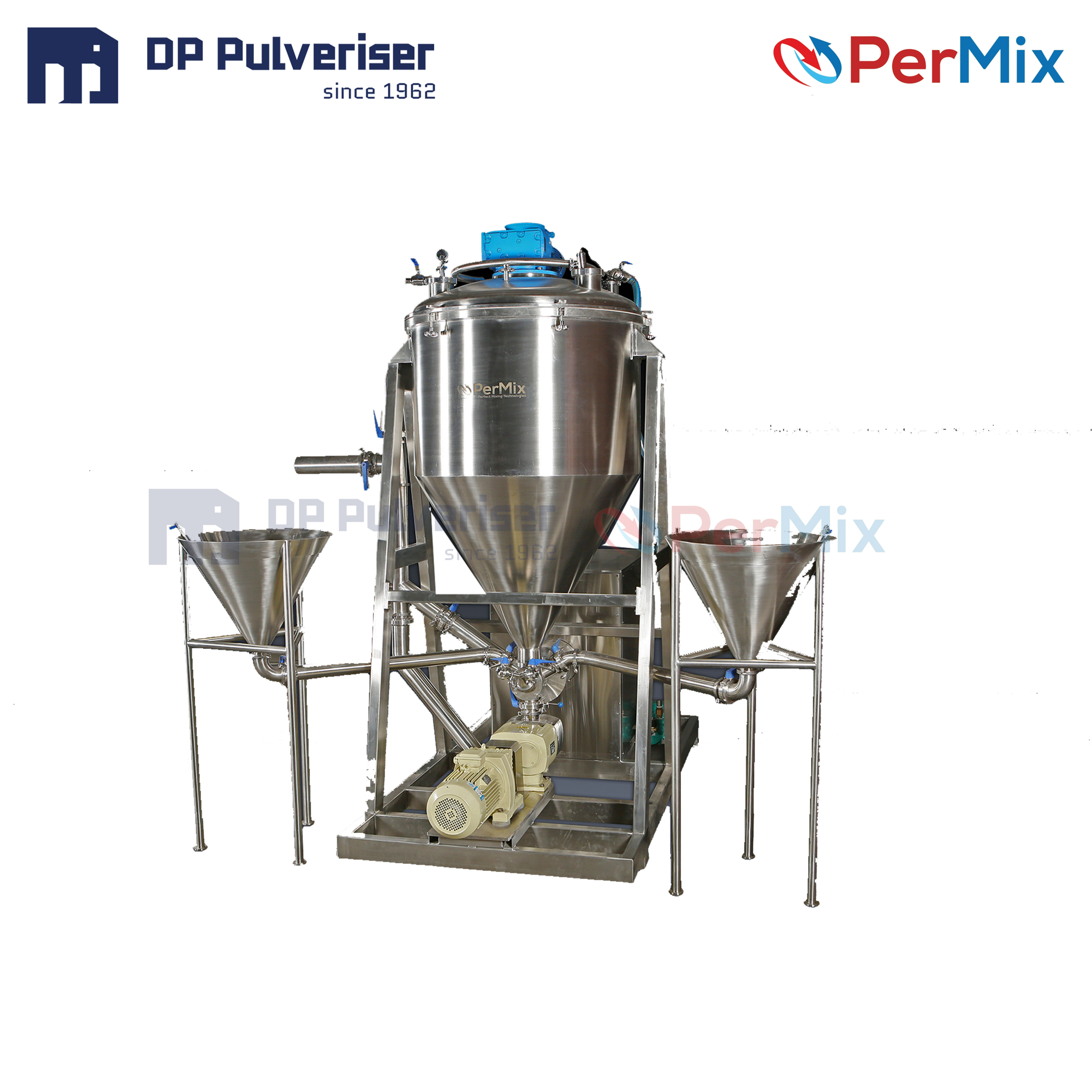 Vacuum Emulsifier - Stainless Steel, High-capacity Mixing System | Versatile Pre-mixing Tanks, Pneumatic Elevation, Fully Automated Control