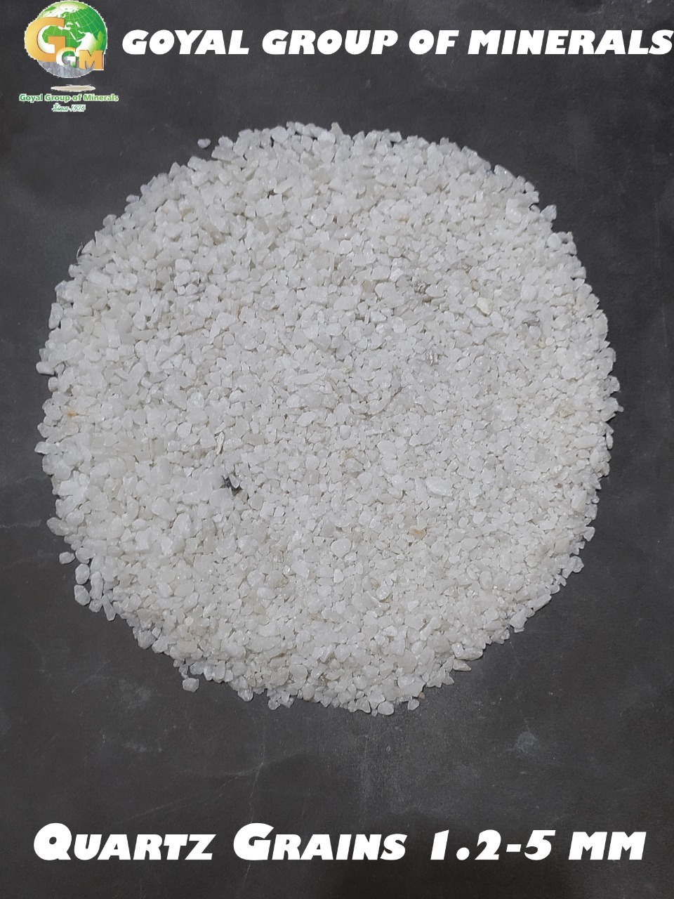 Quartz Grits - Quartz Grains, Size 1.2-5 Mm, Color White, Sio2 98.00% Min, Fe2o3 0.02% Max | Suitable For Tile Additives & Fertilizers, Double Screening