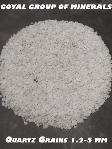 White Quartz Grains - SiO2 98.00% Min, Size 1.2-5 MM, Color White, Whiteness 90% | Ideal for Additives, Grinding, and Double Screening