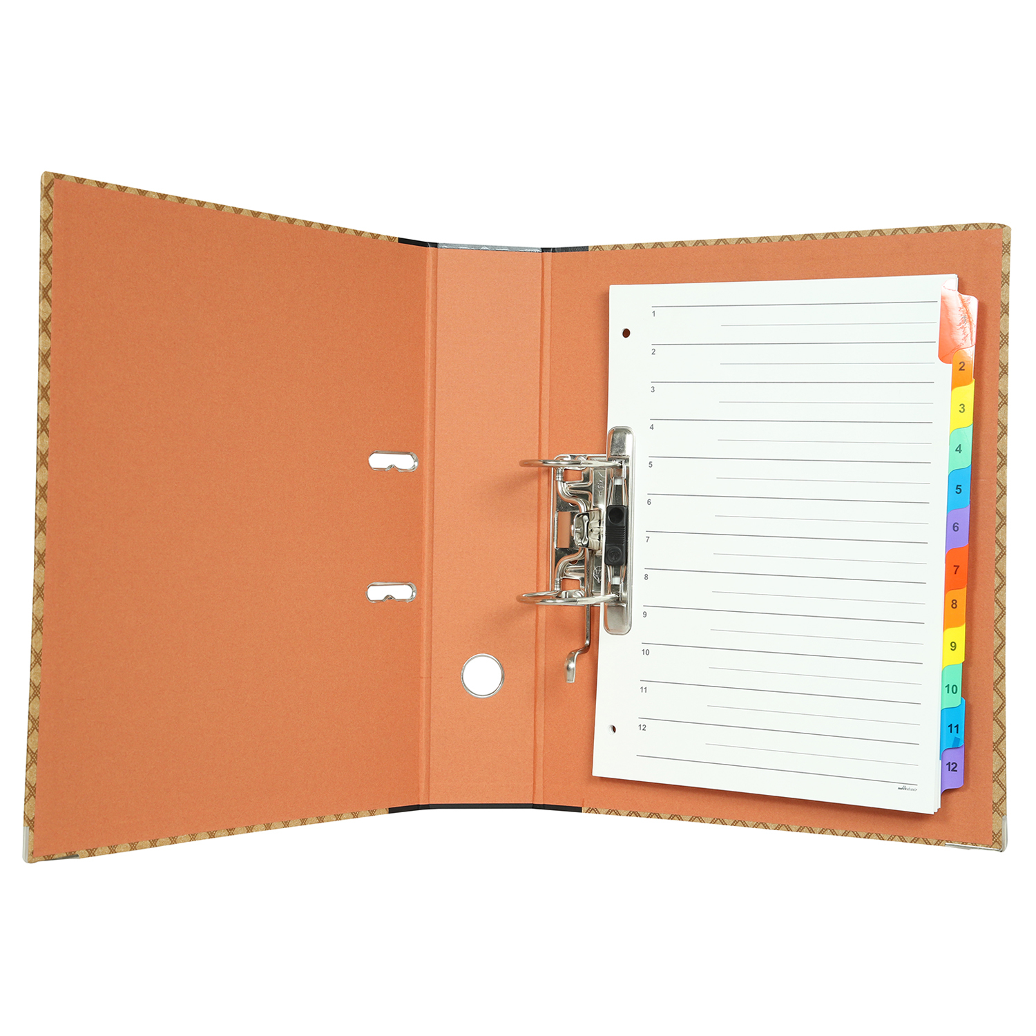 Mahavir Superior- Foolscap Size - Lever Arch File 2 Hole (Cream And Green) Weight: 525 Each (Total 1050gm) Grams (G)