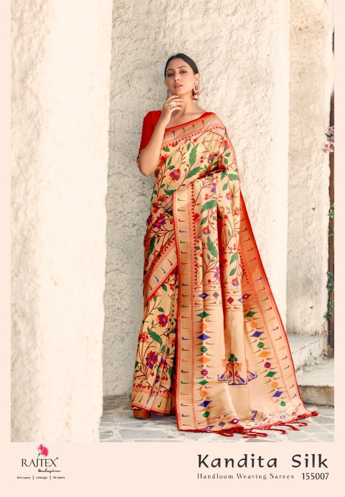 Silk Saree - Pure Paithani Silk, Multi Color | Handwoven With Resam Embroidery, Traditional Style For All Seasons