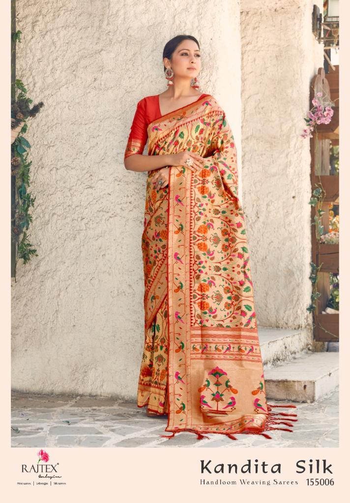 Silk Saree - Pure Paithani Silk, Multi Color | Handwoven With Resam Embroidery, Traditional Style For All Seasons