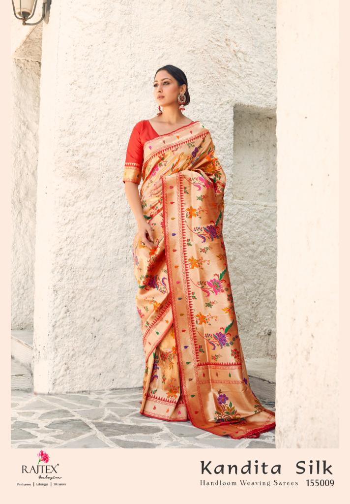 Silk Saree - Pure Paithani Silk, Multi Color | Handwoven With Resam Embroidery, Traditional Style For All Seasons