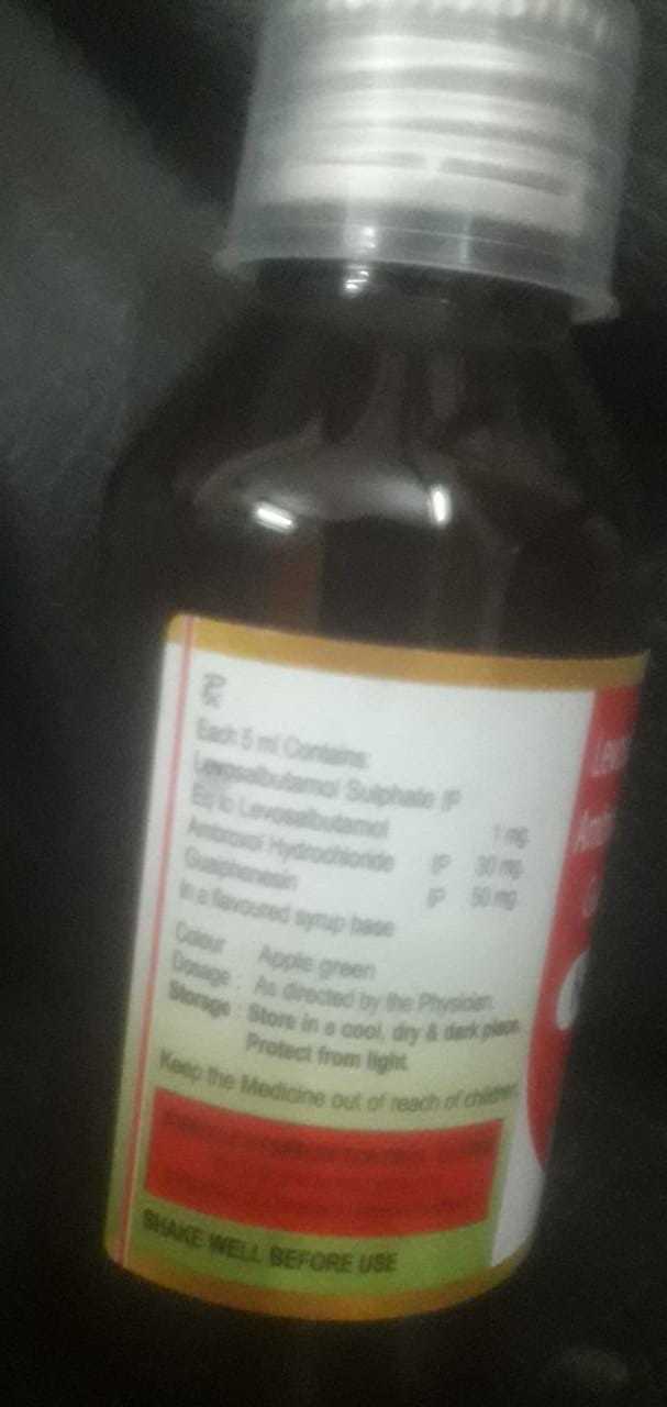 Capsules 100ml Ambroxol Hydrochloride Levosalbutamol Guaiphenesin Syrups