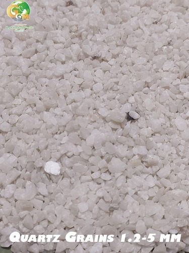 Quartz Grains (1.2-5 MM) - White, Iron Free, Size: 1.2-5 MM, SiO2: 98.00% Min, FeO3: 0.02% Max | Basic Refractory for Grinding & Grains Manufacturing