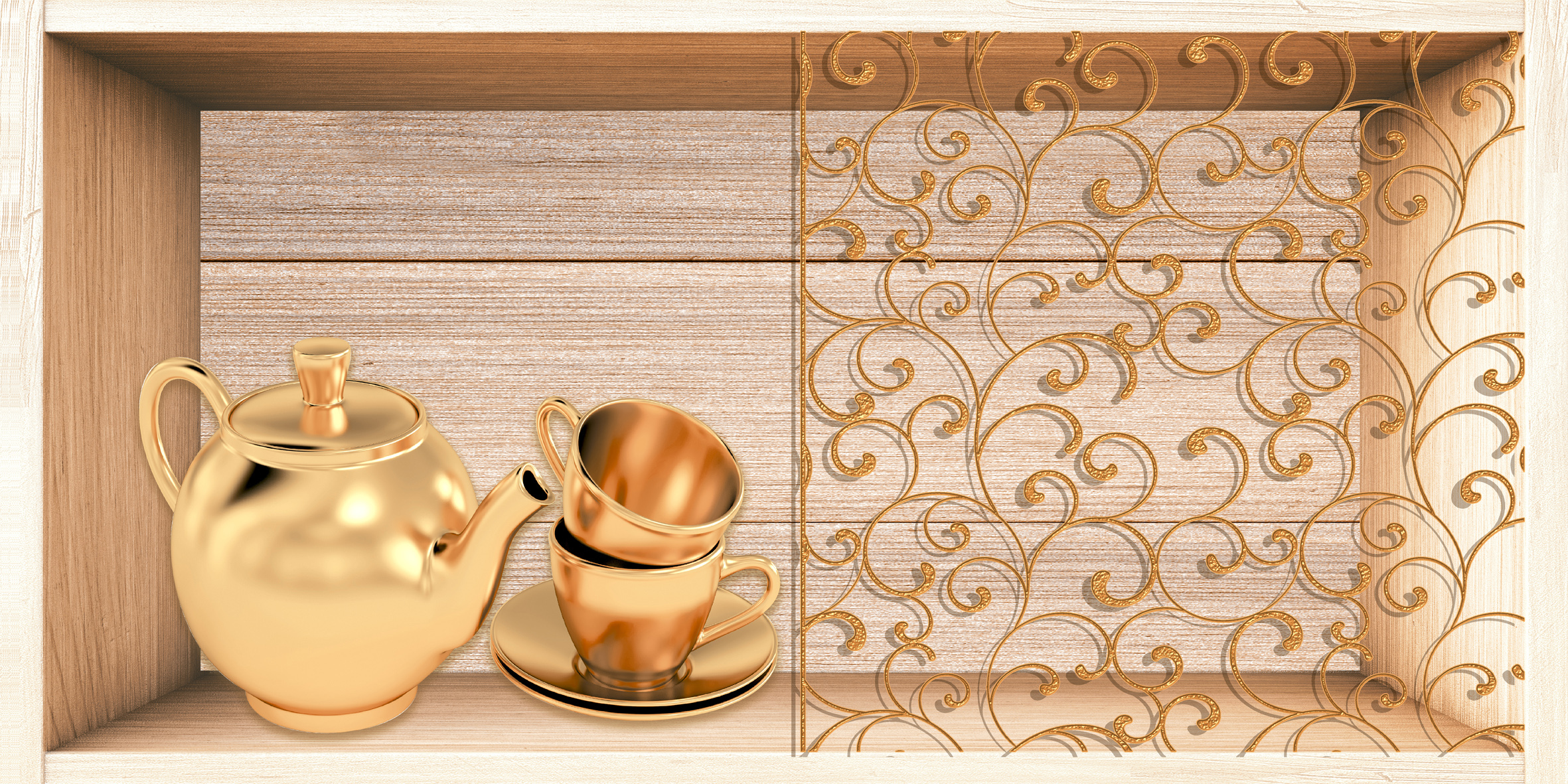 Yellows / Golds 21049 Glossy Ceramic Wall Tiles 300x600mm