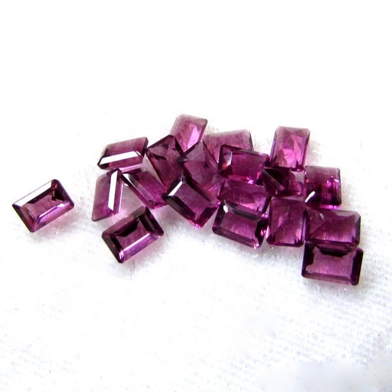 4x6mm Rhodolite Garnet Faceted Octagon Loose Gemstones Grade: Aaa