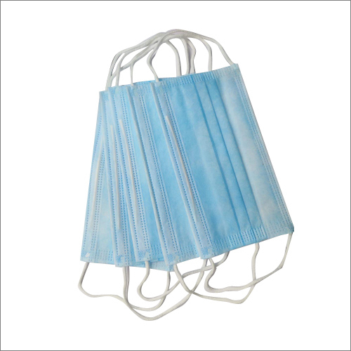 Disposable Face Mask - Three Ply Non-Woven Material | Blue, Surgical Application, Internal Use, Optimum Protection Against Airborne Diseases