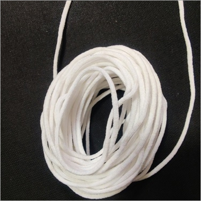 Face Mask Ear Loop Elastic - Polyester 3 MM Diameter, White Color, 100 Yards Spool