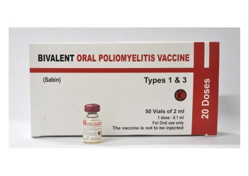 Oral Polio Vaccine - Glass Vial, 2ml Doses | Cost-Effective, Easy Administration, High Efficacy, Long Shelf Life, Safe Profile, Refrigerated Storage, Types 1 & 3