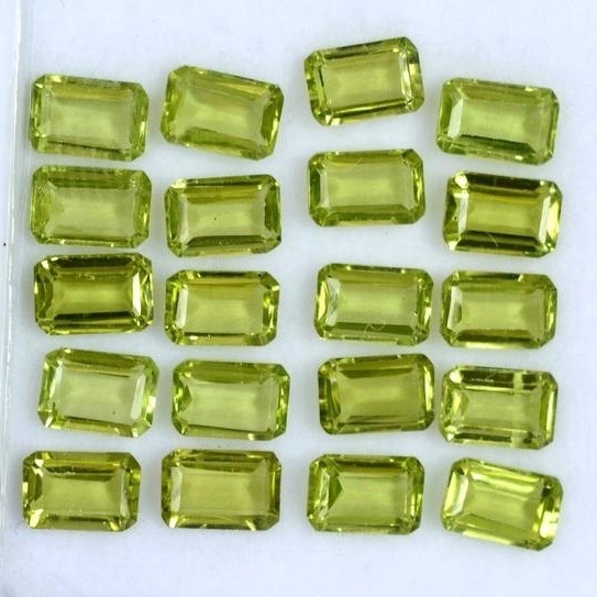 Peridot Loose Gemstones - 6x8mm Faceted Octagon, Aaa Quality Natural Green Stone