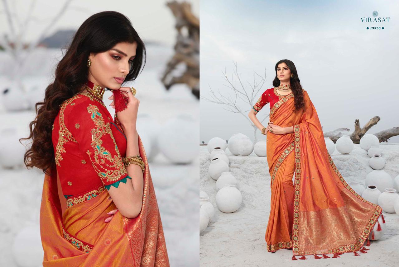 Silk Saree - Banarasi Silk, Multi Color, Party Wear | Resam Embroidery, Ideal For Rainy, Spring, Summer, Winter Occasions