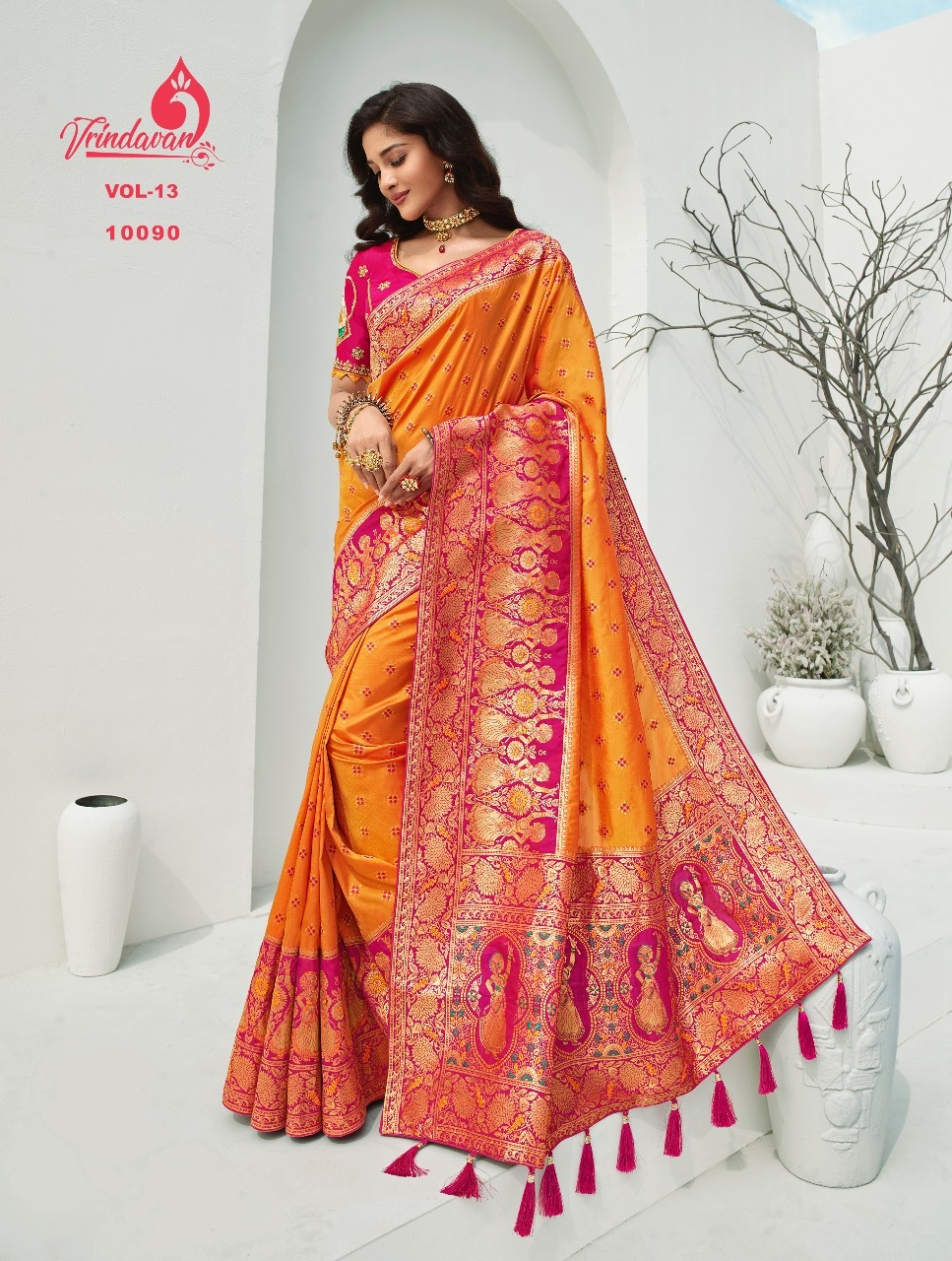 Banarasi Silk Saree - Multi Color, Art Silk Fabric With Resam Embroidery | Elegant Party Wear For All Seasons