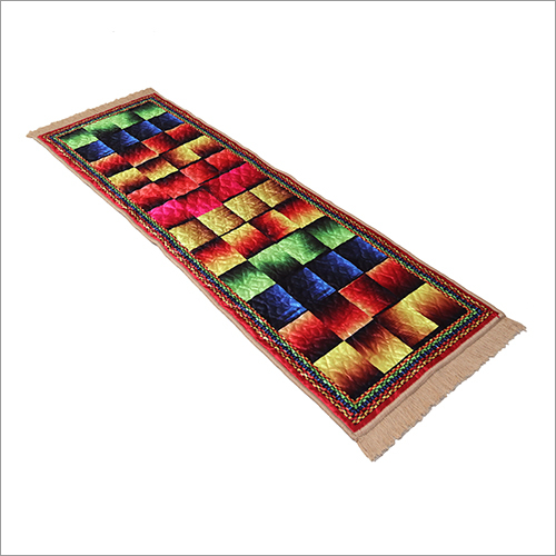 Digital Print Digital Bedside Runner - Cotton Blend, Various Sizes Available, Multicolor Abstract Design , Lightweight For Household And Commercial Use