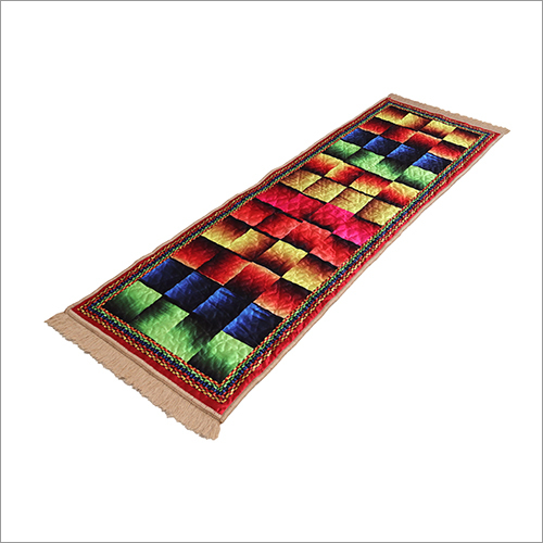 Digital Print Digital Bedside Runner - Cotton Blend, Various Sizes Available, Multicolor Abstract Design , Lightweight For Household And Commercial Use