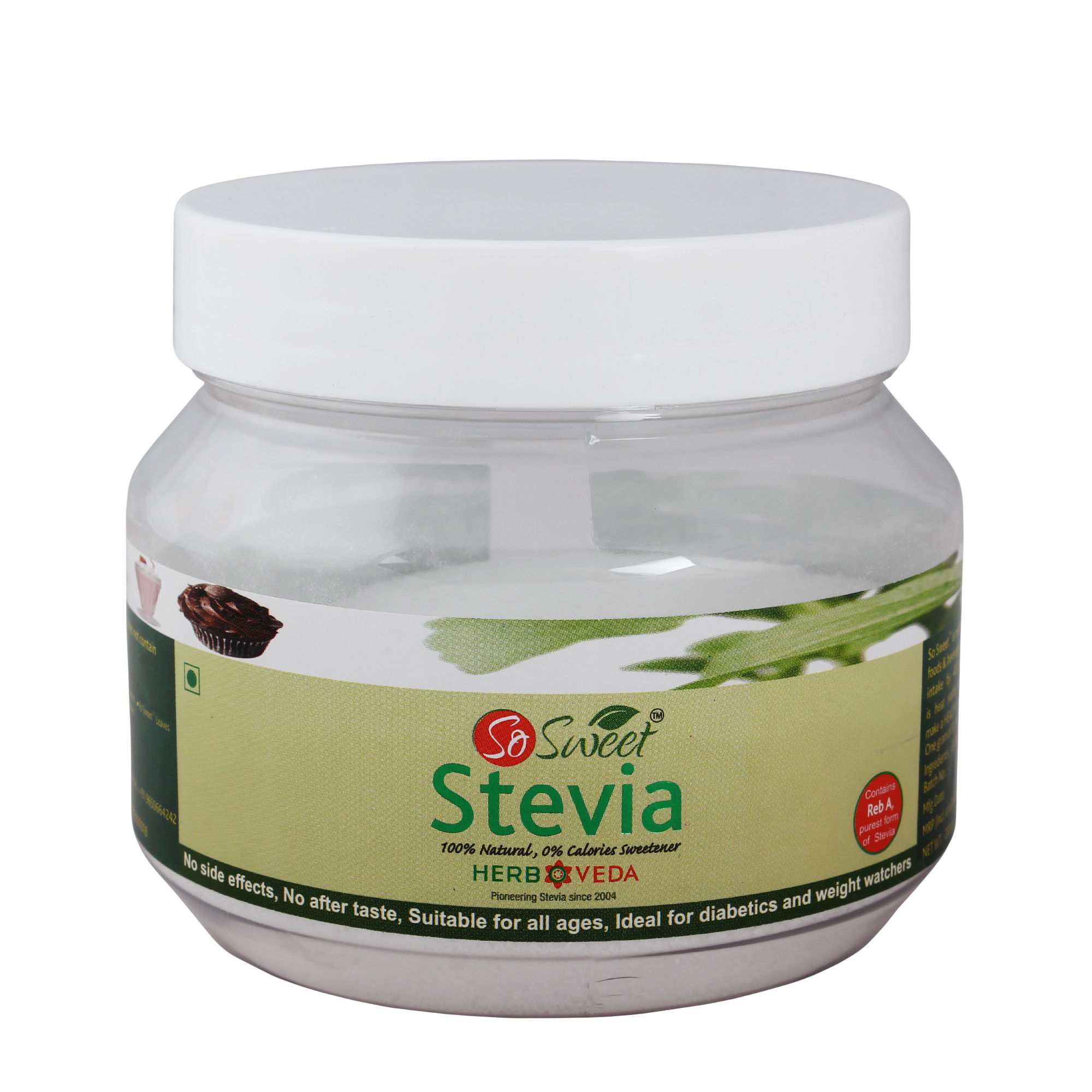 So Sweet Stevia Powder - 200 Gm Pack Size, 100% Pure Natural Sweetener, Sugar-free Sweetness