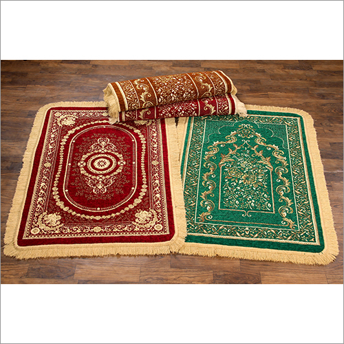 Jainamaj Prayer Rug - Multicolor, Lightweight Rectangular Janamaz Rug | Designer Anti-slip Tiled And Geometric Patterns For Home Prayer