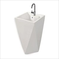 सिरेमिक व्हाइट वन पीस वॉश बेसिन