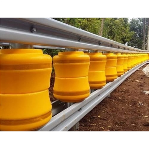 Rolling Crash Barrier - Aluminum & Abs, Standard Size | Eco-friendly, Durable, Low Maintenance, Roadway Safety