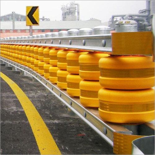 Rolling Crash Barrier - Aluminum & Abs, Standard Size | Eco-friendly, Durable, Low Maintenance, Roadway Safety