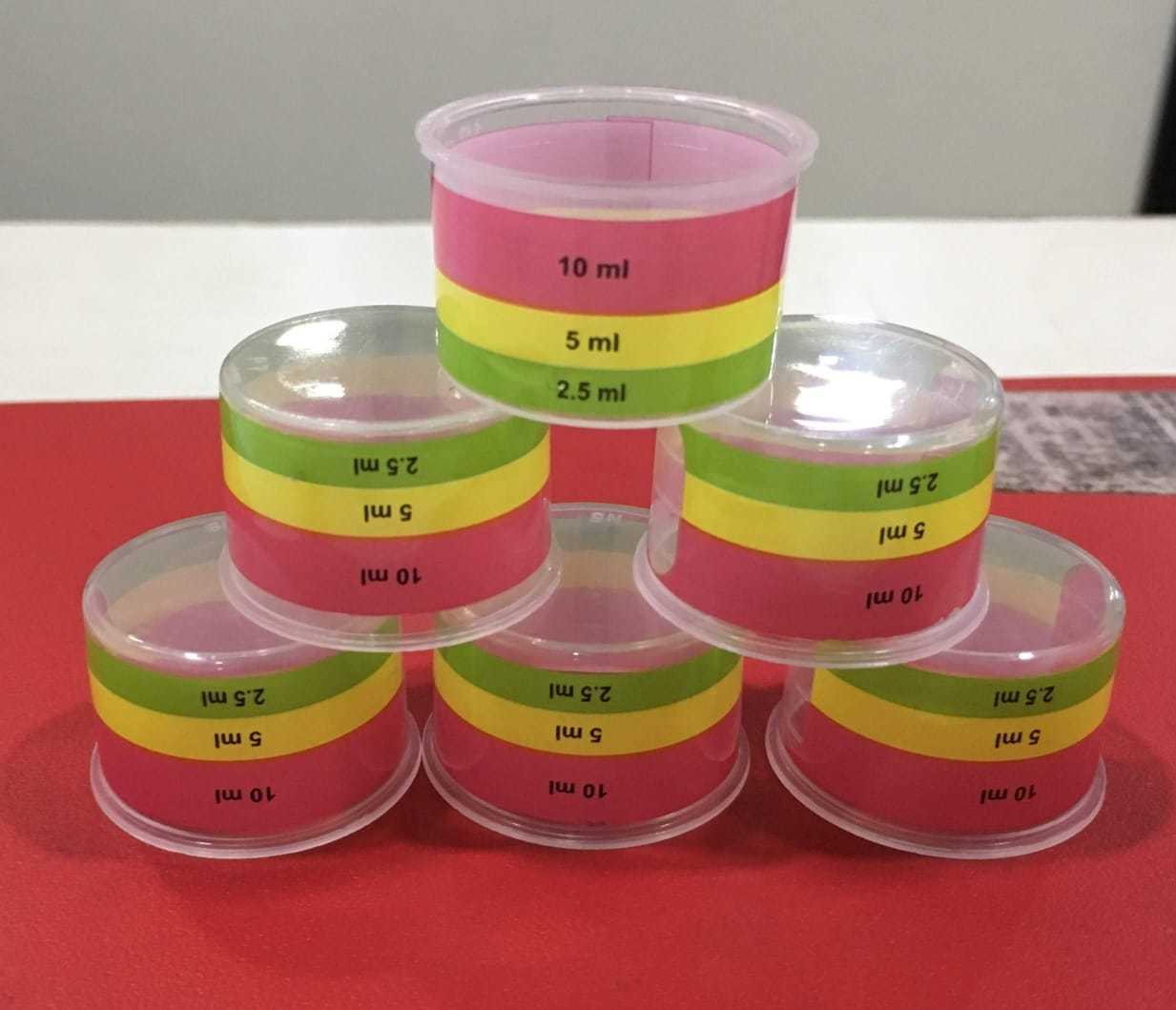 Multi Colour Colorful Three Line Measuring Cups