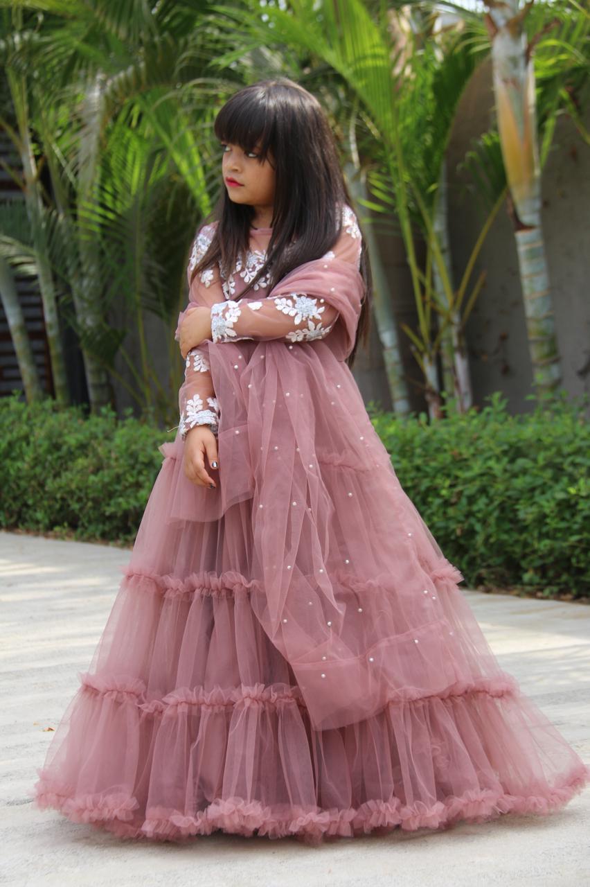 Purple Embroider Dresses