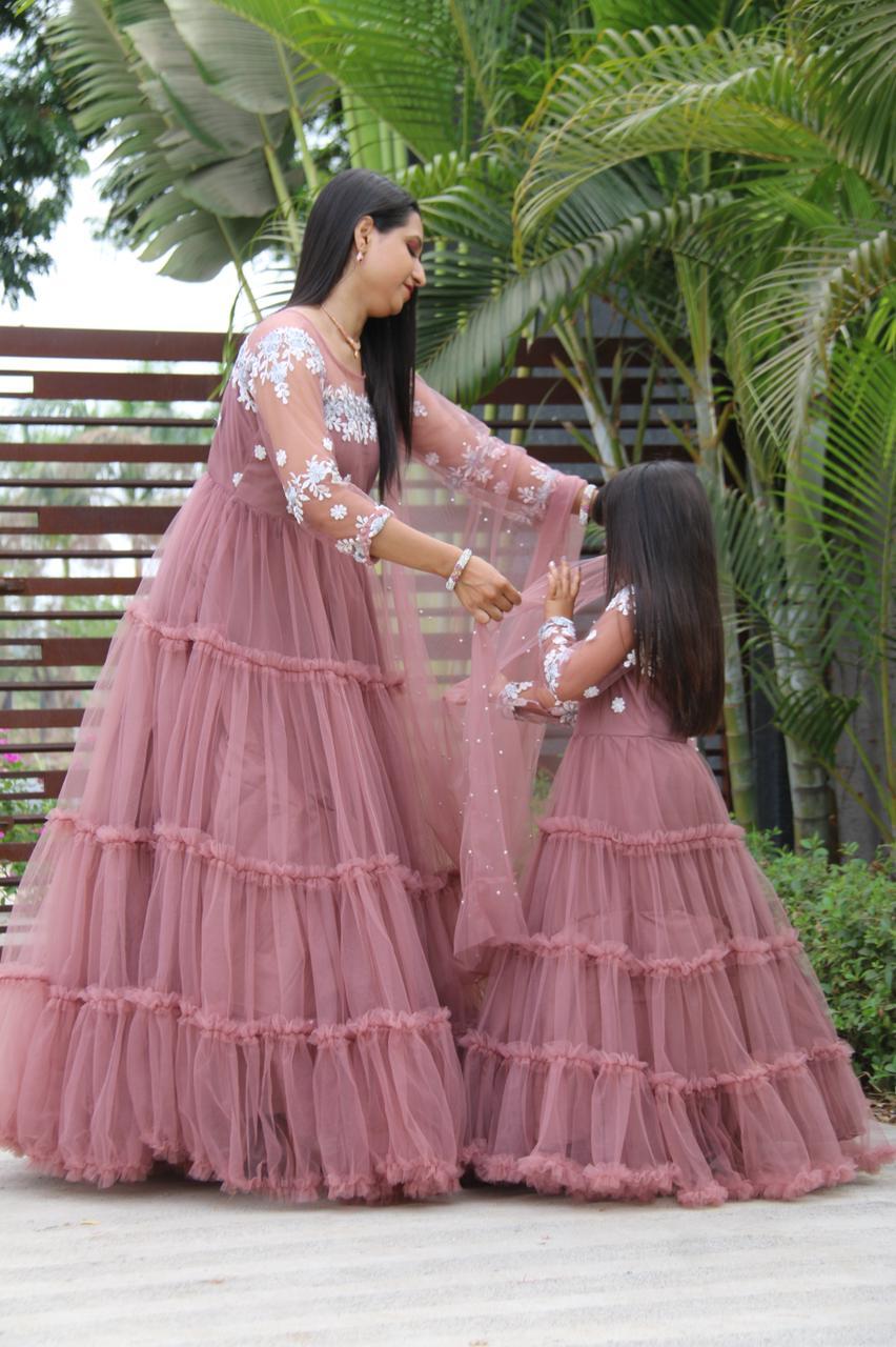 Purple Embroider Dresses