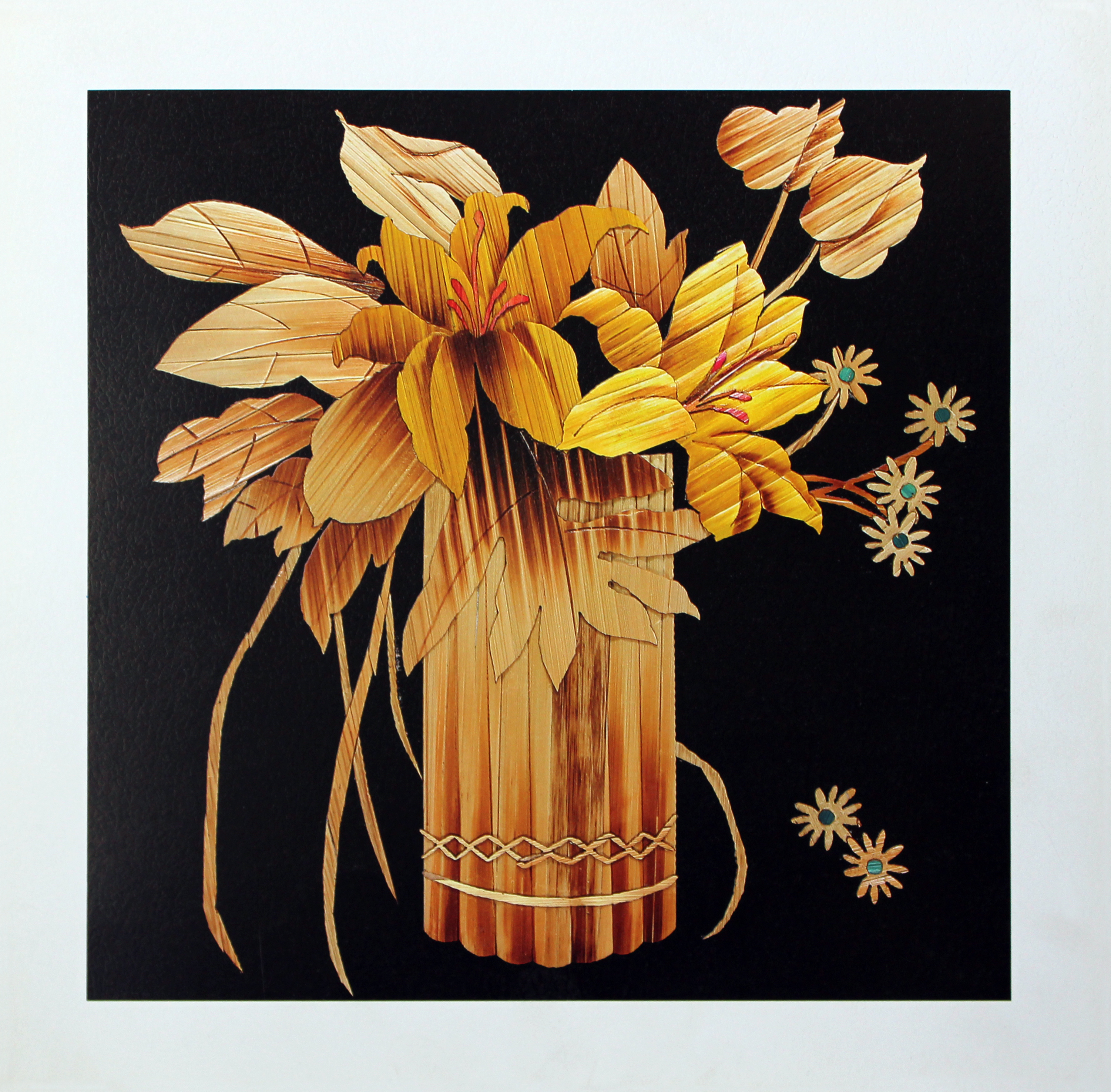 Flower Theme Poster Painting - Handcrafted Art, Multi-color, Rectangle Shape | Innovative Designs, Zero Maintenance, Anti Tarnish Treatment, Customization Possible