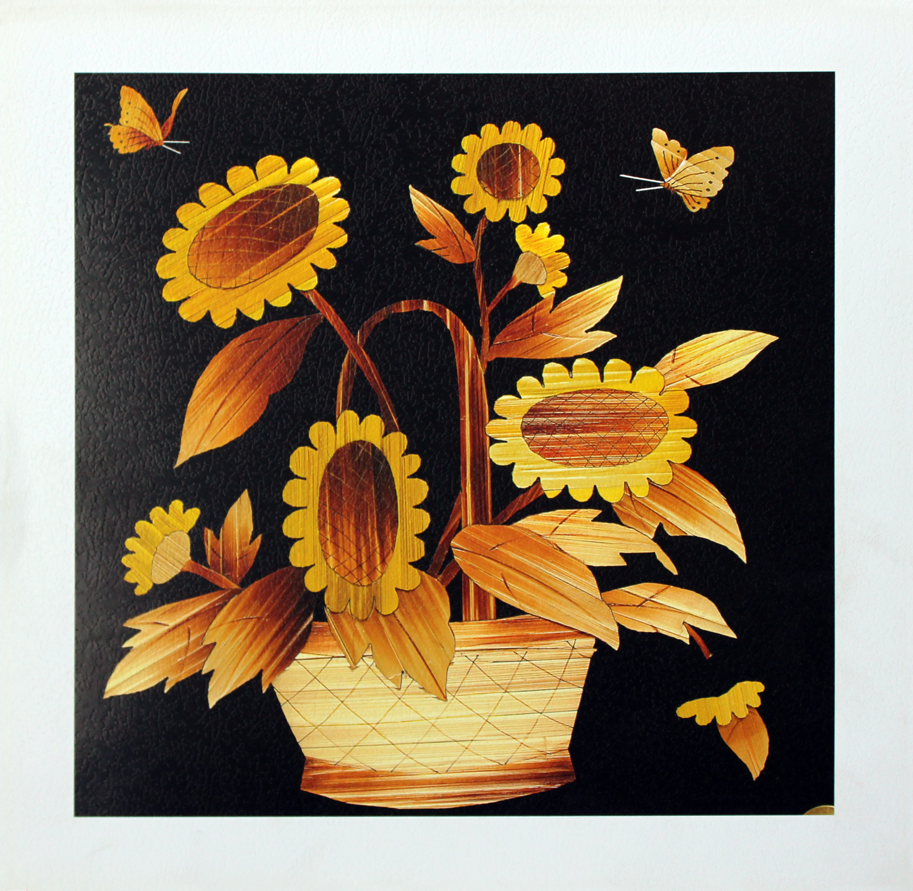 Flower Theme Poster Painting - Handcrafted Art, Multi-color, Rectangle Shape | Innovative Designs, Zero Maintenance, Anti Tarnish Treatment, Customization Possible