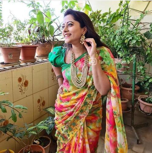 पार्टी वियर सॉफ्ट जॉर्जेट साड़ी