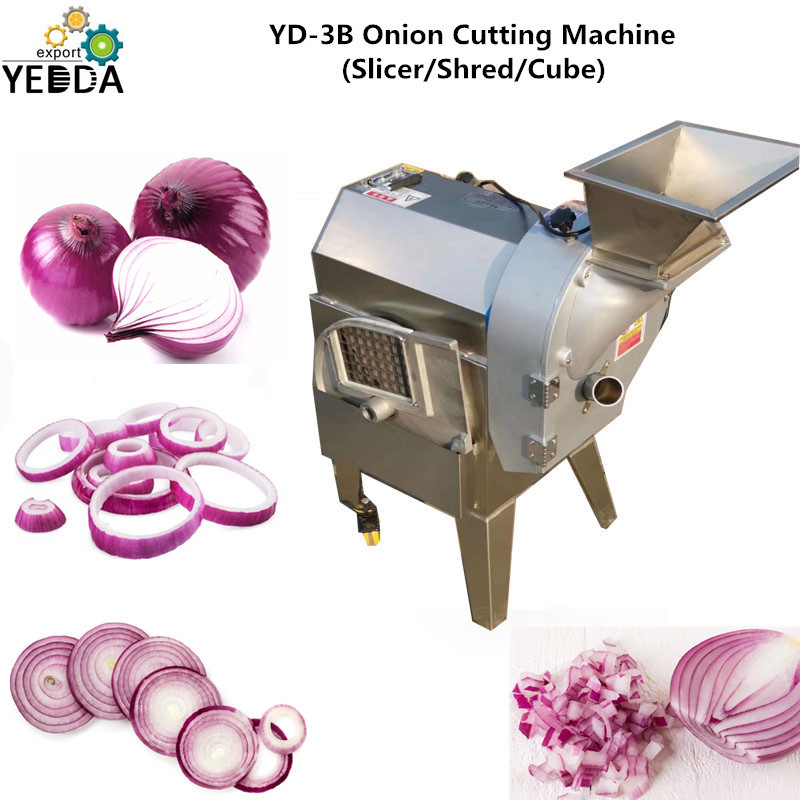 Yd-3b Wholesale Tomato Pepper Carrot Potato Cucumber Onion Eggplant Lotus Tomato Slice Strip Dice Cube Cutting Machine Capacity: 300-500 Kg/hr
