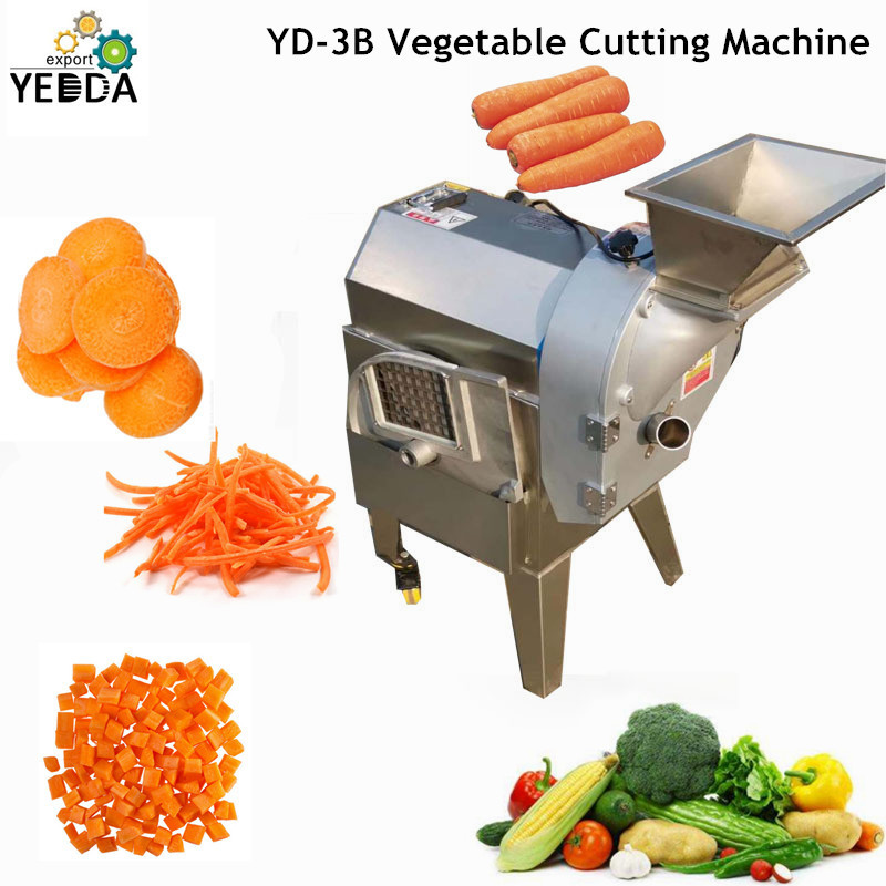 Yd-3b Wholesale Tomato Pepper Carrot Potato Cucumber Onion Eggplant Lotus Tomato Slice Strip Dice Cube Cutting Machine Capacity: 300-500 Kg/hr