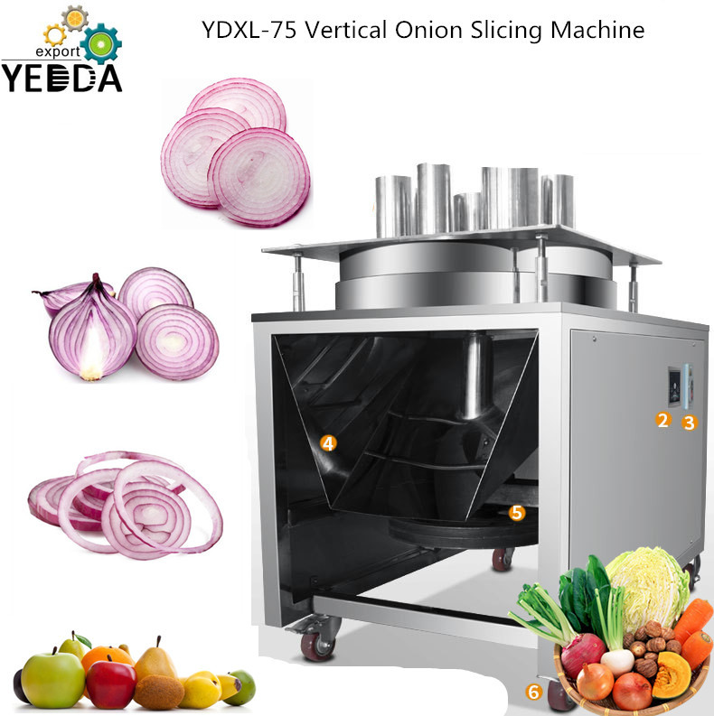 Ydxl-75 Wholesale Vertical Lemon Cucumber Strawberry Slicing Machine Plantain Onion Potato Multifunctional Slicer Commercial Large-scale Factory Direct Sales Vegetable Cutter Capacity: 500 Kg/hr
