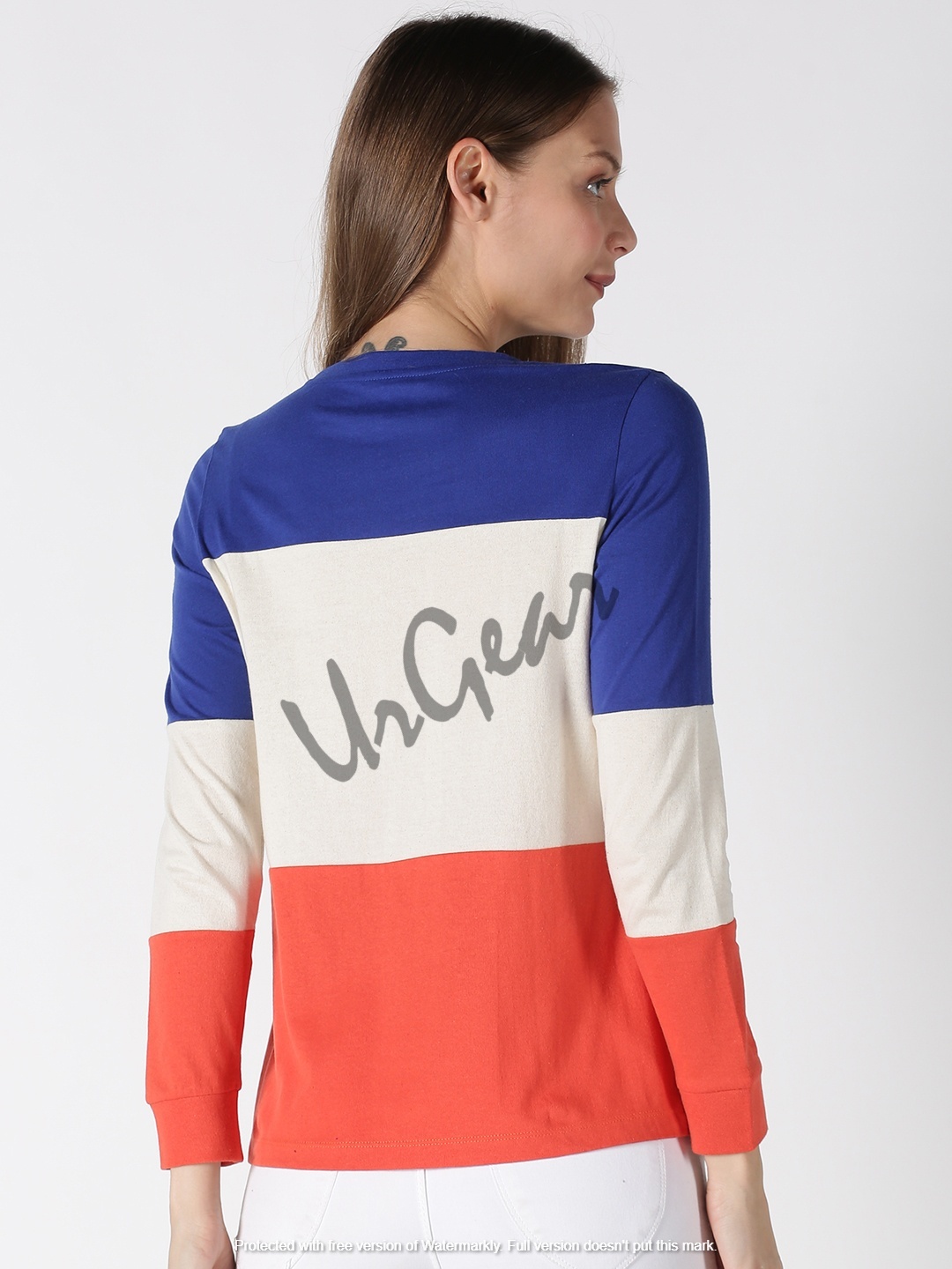 Womens Round Neck T-shirt - Cotton Multicolor, Sizes Xs-xl | Full Sleeves, Breathable, Yarn Dyed, Washable, No Fade