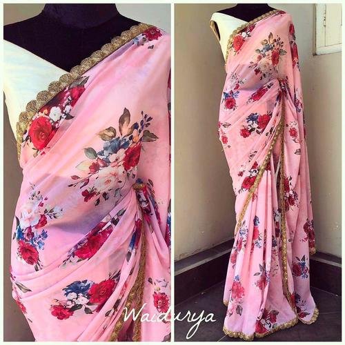 जॉर्जेट रॉयल जॉर्जेट साड़ी