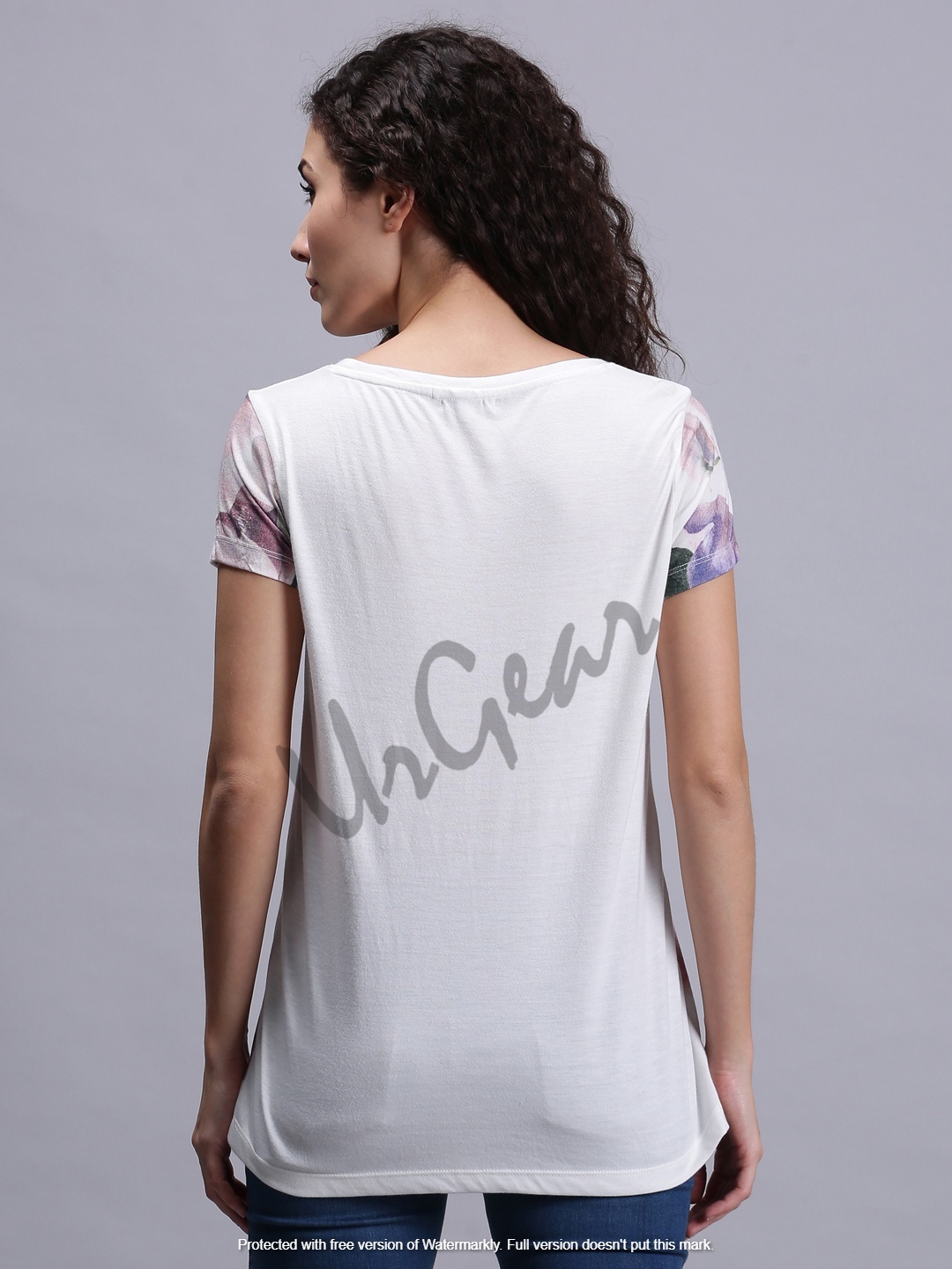 Womens Round Neck T-shirt - 100% Combed Cotton, Sizes S-xxl, Violet Color, Bio-washed, Casual Short Sleeves | Breathable, Printed, Washable, No Fade