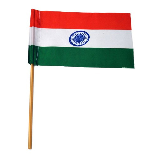 Indian National Hand Flag - Polyester Material | Elegant Design High Gloss Finish Flying Style