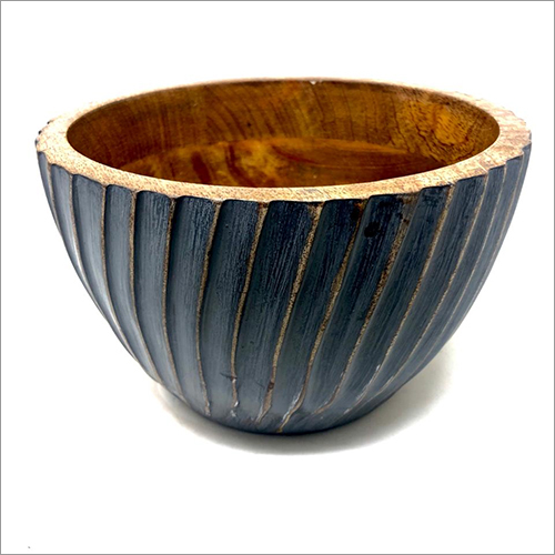Wooden Carved Bowl - Wood Material, Available In Different Sizes | Antique Imitation Style, Classy Design And Opulent Appearance