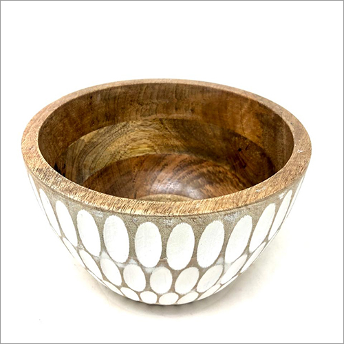 Wooden Carved Bowl - Wood Material, Available In Different Sizes | Antique Imitation Style, Classy Design And Opulent Appearance